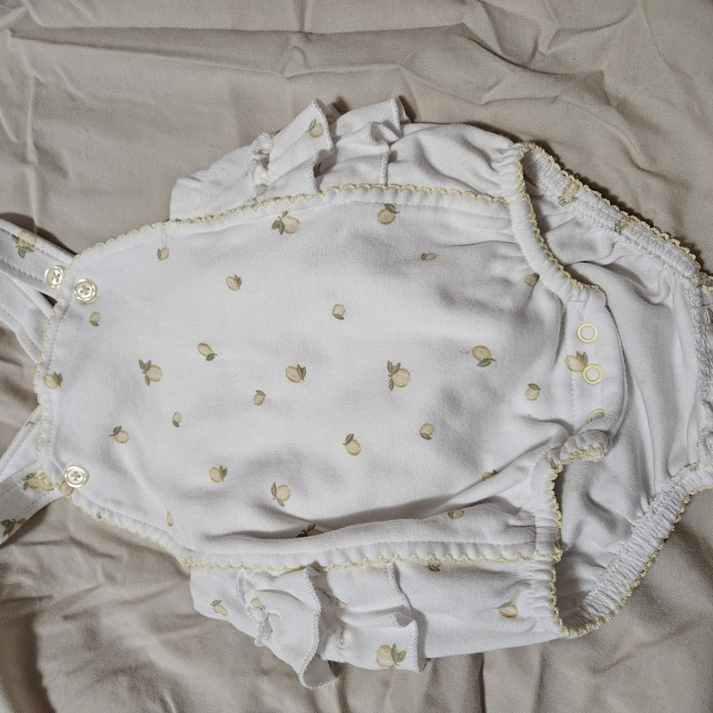 Adorable White Baby Romper with Floral Print